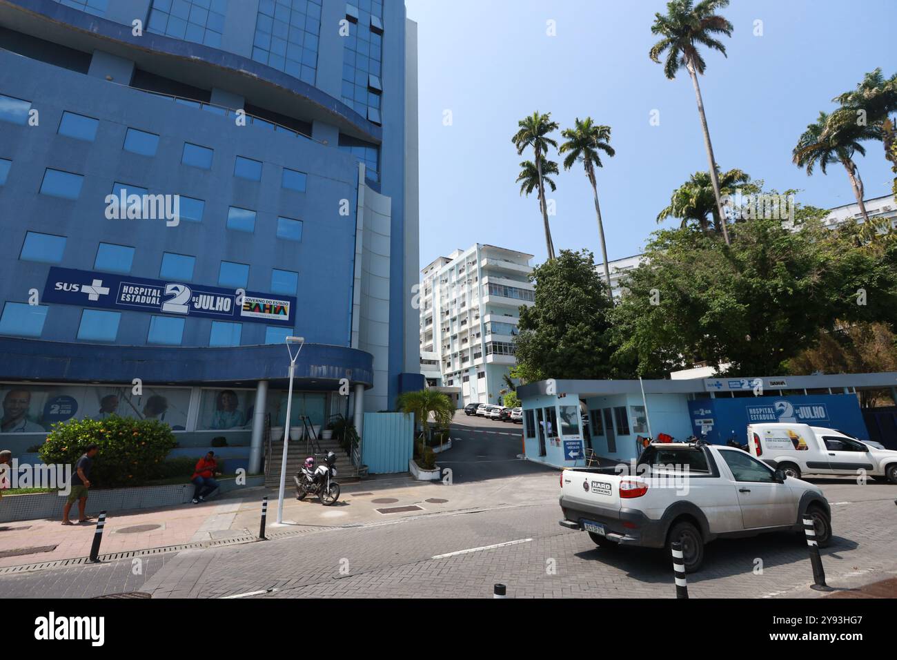 salvador, bahia, brasilien - 4. september 2024: Vom Krankenhaus 2 de Julho aus gesehen, öffentliche Einrichtung in Bahia. Stockfoto