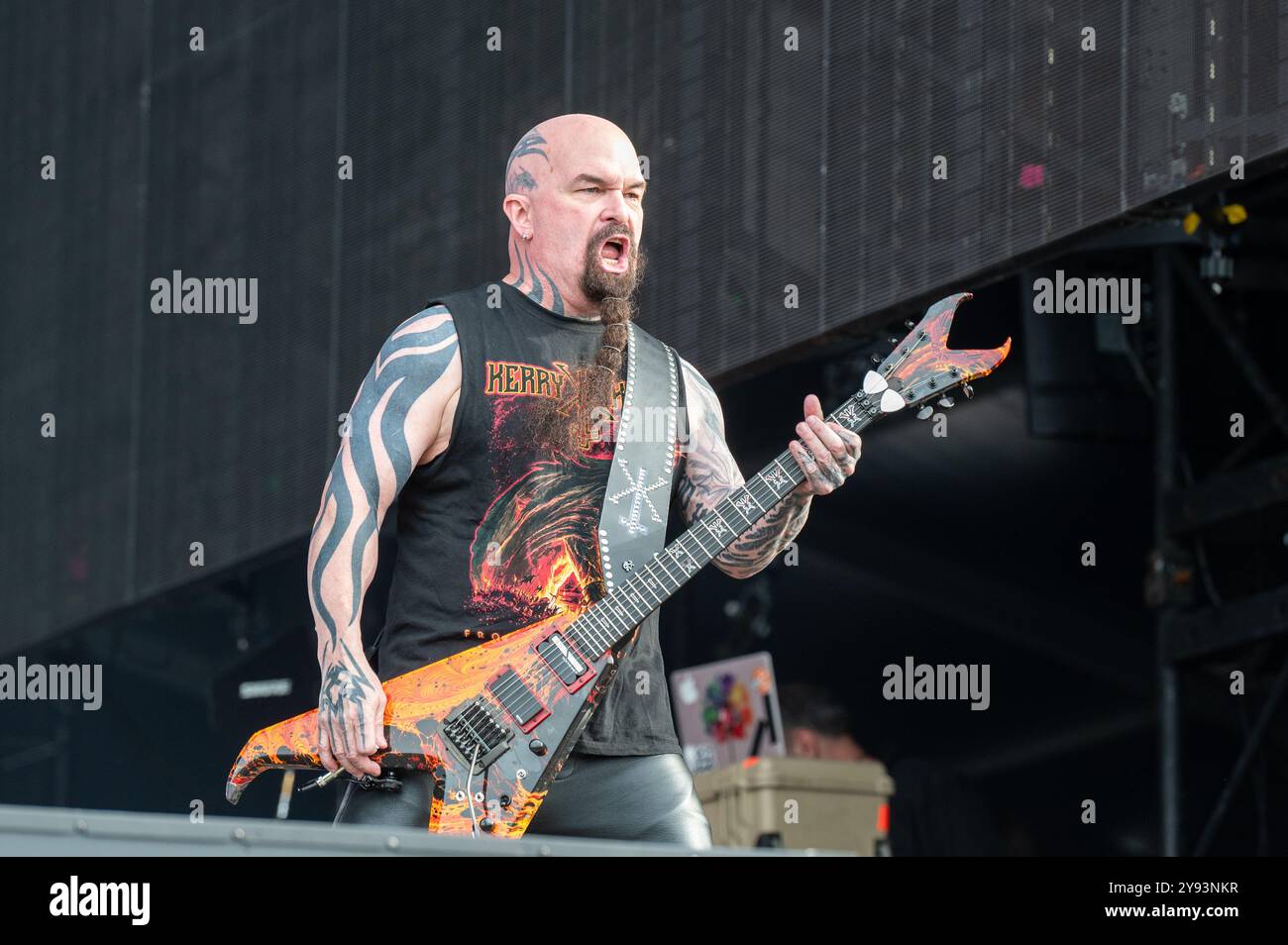 27. Juni 2024: Slayer's Kerry King tritt mit seiner Soloband beim Hellfest Open Air Festival in Clisson auf Stockfoto