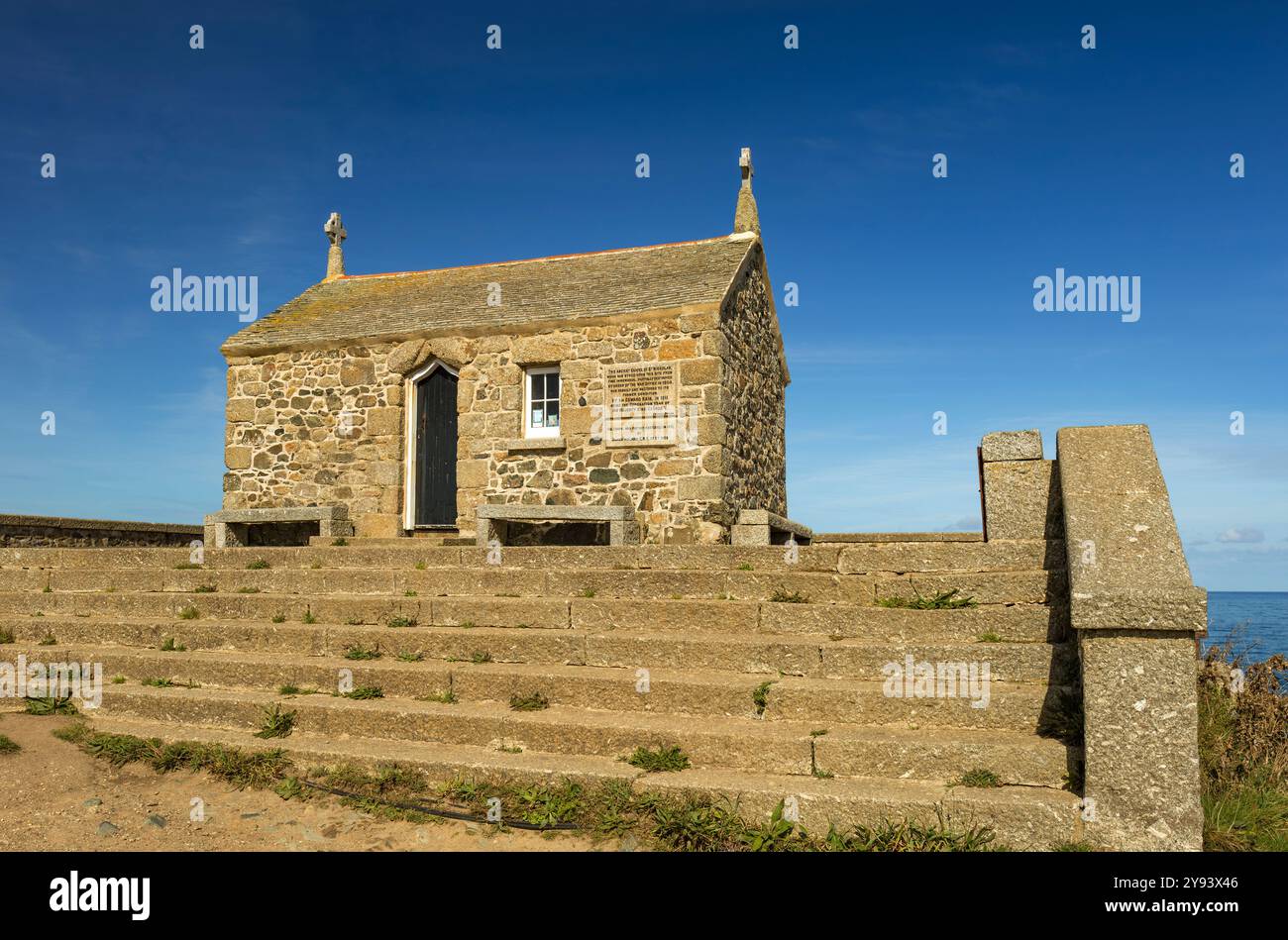 St. Nicholas Chapel, The Island, St. Ives Cornwall, Großbritannien. Stockfoto