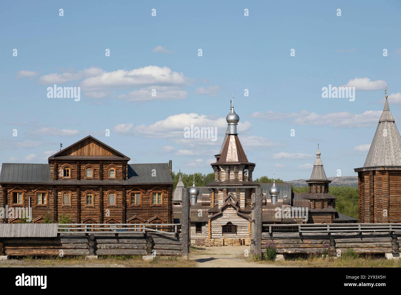 Trifonow-Kloster Der Heiligen Dreifaltigkeit. Das nördlichste Kloster der Welt. Russland, Region Murmansk Stockfoto