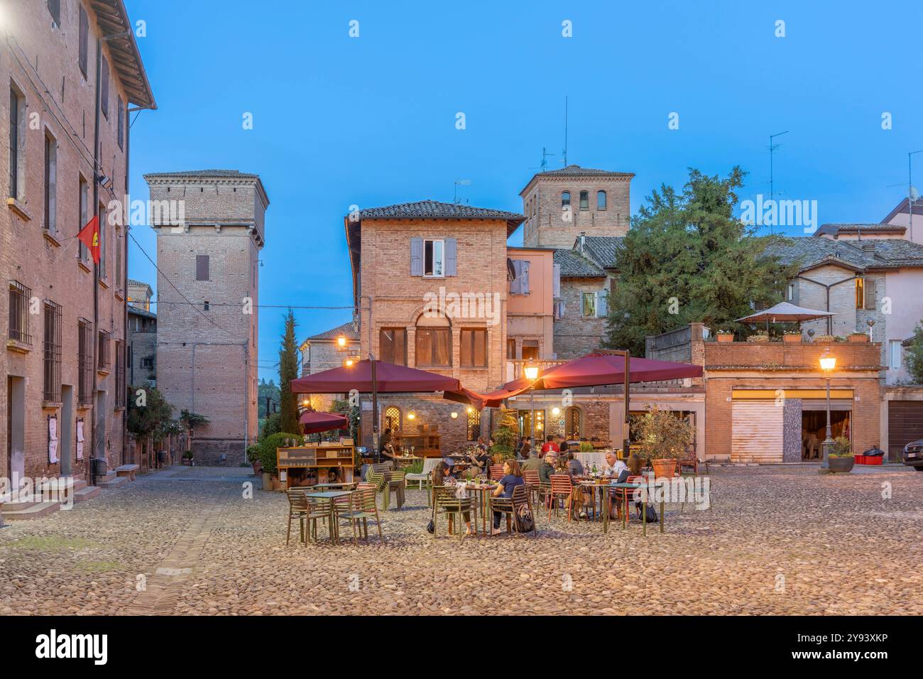 Gefängnisturm, Essigfabrik, Castelvetro di Modena, Modena, Emilia-Romagna, Italien, Europa Stockfoto