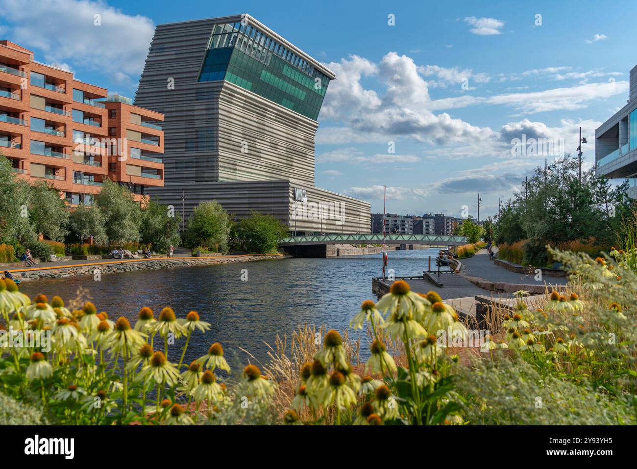Blick auf das Munch Museum an einem sonnigen Tag, Oslo, Norwegen, Skandinavien, Europa Stockfoto