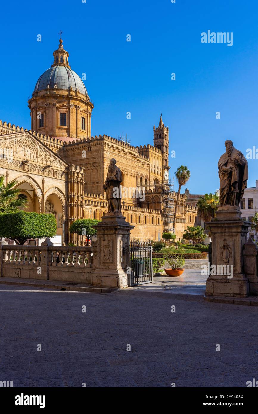 Basilika der Heiligen Jungfrau Maria Himmelfahrt (Kathedrale von Palermo), UNESCO-Weltkulturerbe, Palermo, Sicil Stockfoto