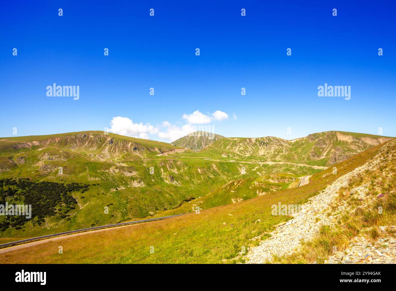 Transalpina, Săliște, Novaci, Sebes, Panoramastraße, România Stockfoto