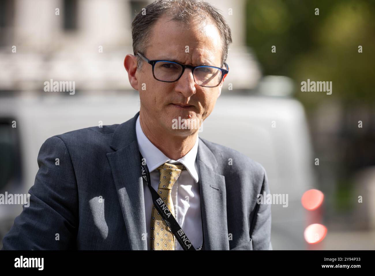 London, Großbritannien. Oktober 2024. Minister und Beamte im Kabinettsbüro 70 Whitehall London für den Nationalen Sicherheitsrat; Generaldirektor der Nationalen Kriminalagentur, Graeme Biggar, Credit: Ian Davidson/Alamy Live News Stockfoto