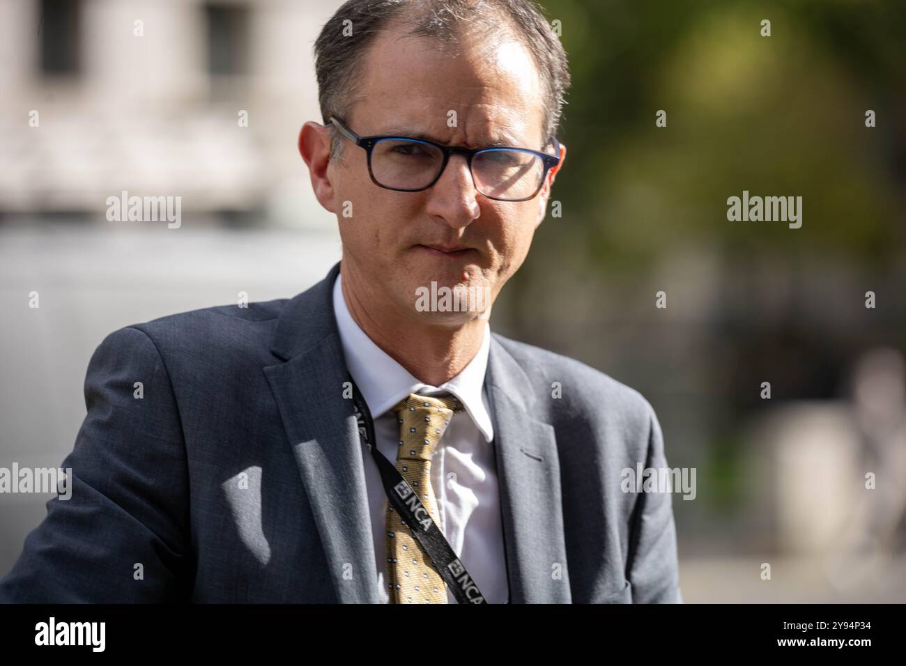 London, Großbritannien. Oktober 2024. Minister und Beamte im Kabinettsbüro 70 Whitehall London für den Nationalen Sicherheitsrat; Generaldirektor der Nationalen Kriminalagentur, Graeme Biggar, Credit: Ian Davidson/Alamy Live News Stockfoto