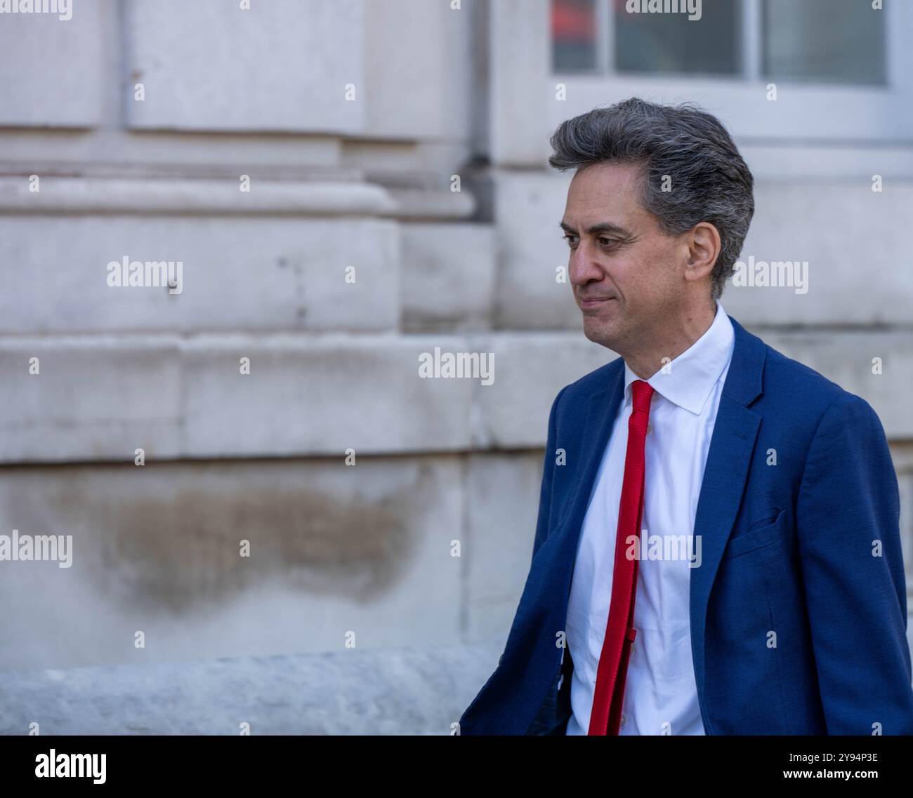 London, Großbritannien. Oktober 2024. Minister und Beamte im Kabinettsbüro 70 Whitehall London für den Nationalen Sicherheitsrat Ed Miliband, Energieminister, Credit: Ian Davidson/Alamy Live News Stockfoto