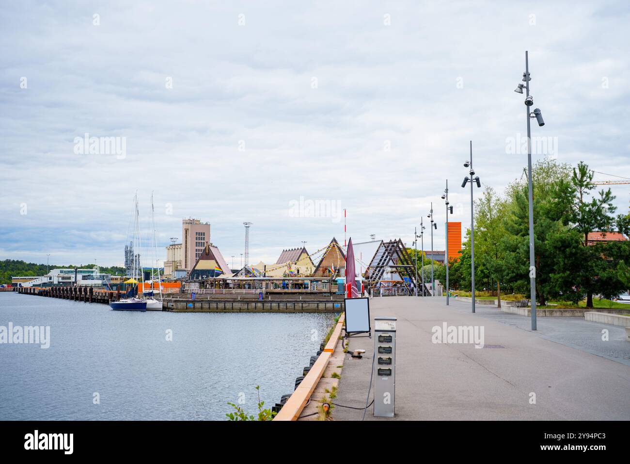 Szenischer Fußweg an den Docks in Oslo Norwegen Stockfoto