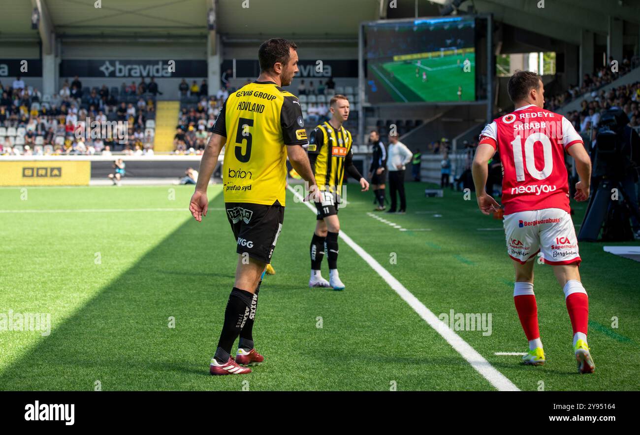 Göteborg, Schweden, 12. Mai 2024: Moment im Spiel zwischen BK Häcken und Kalmar FF. Endergebnis 3-1. Stockfoto