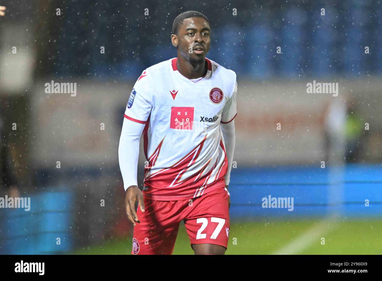 Ken Aboh (27 Stevenage) während des EFL Trophy Matches zwischen Peterborough und Stevenage in der London Road, Peterborough am Dienstag, den 8. Oktober 2024. (Foto: Kevin Hodgson | MI News) Credit: MI News & Sport /Alamy Live News Stockfoto