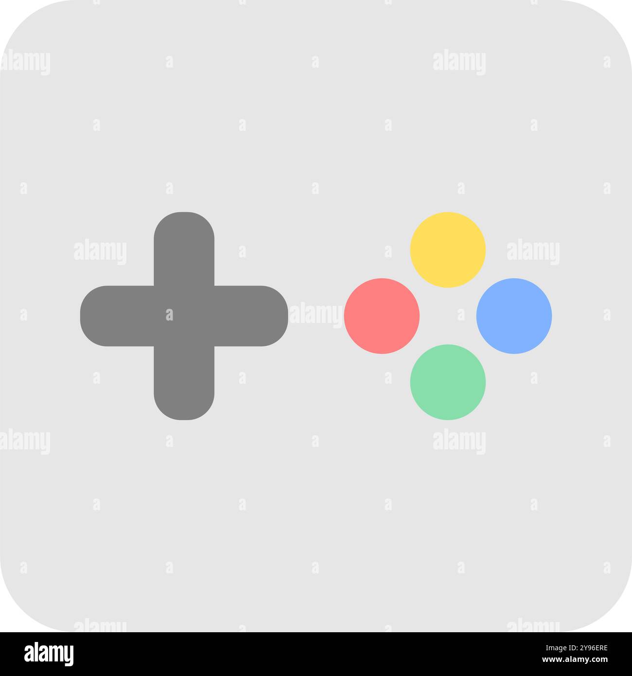 Symbol mit farbenfrohen Spielknöpfen. Stock Vektor
