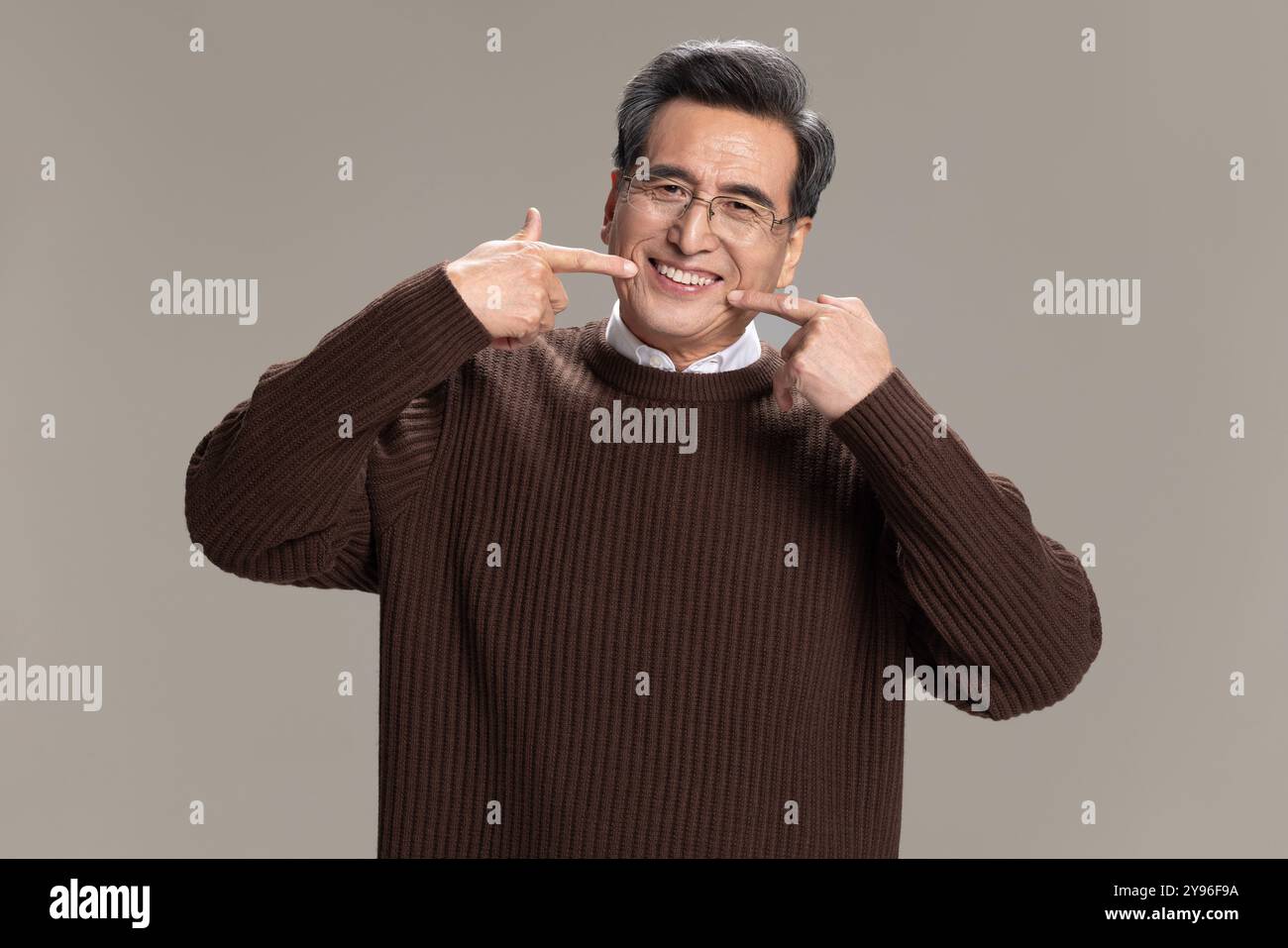 Senior glücklich lächelnd Stockfoto