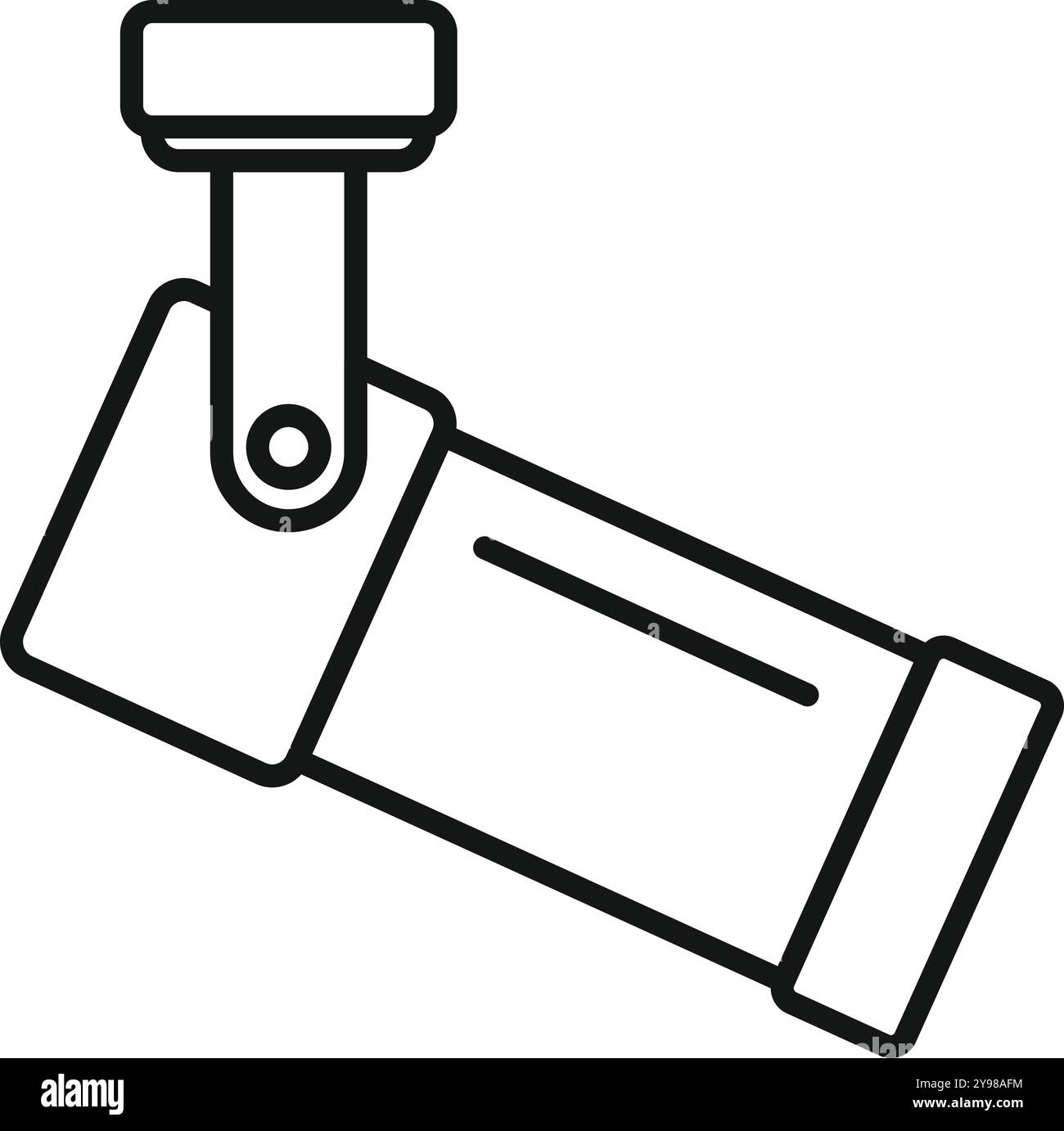 Dieses Symbol eines Spotlights eignet sich perfekt für Projekte im Zusammenhang mit Filmen, Bühnenstücken oder Unterhaltung Stock Vektor