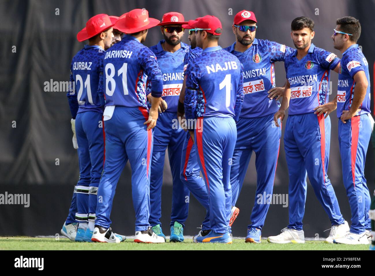 Bangladesch und Afghanistan, zweites T20-Spiel zweier Matches im Sher-e-Bangla National Cricket Stadium in Mirpur, Dhaka, Bangladesch, 05. März, Stockfoto