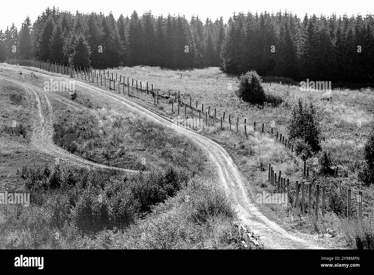 Der Grenzübergang zwischen Ost- und Westdeutschland 1990 Stockfoto