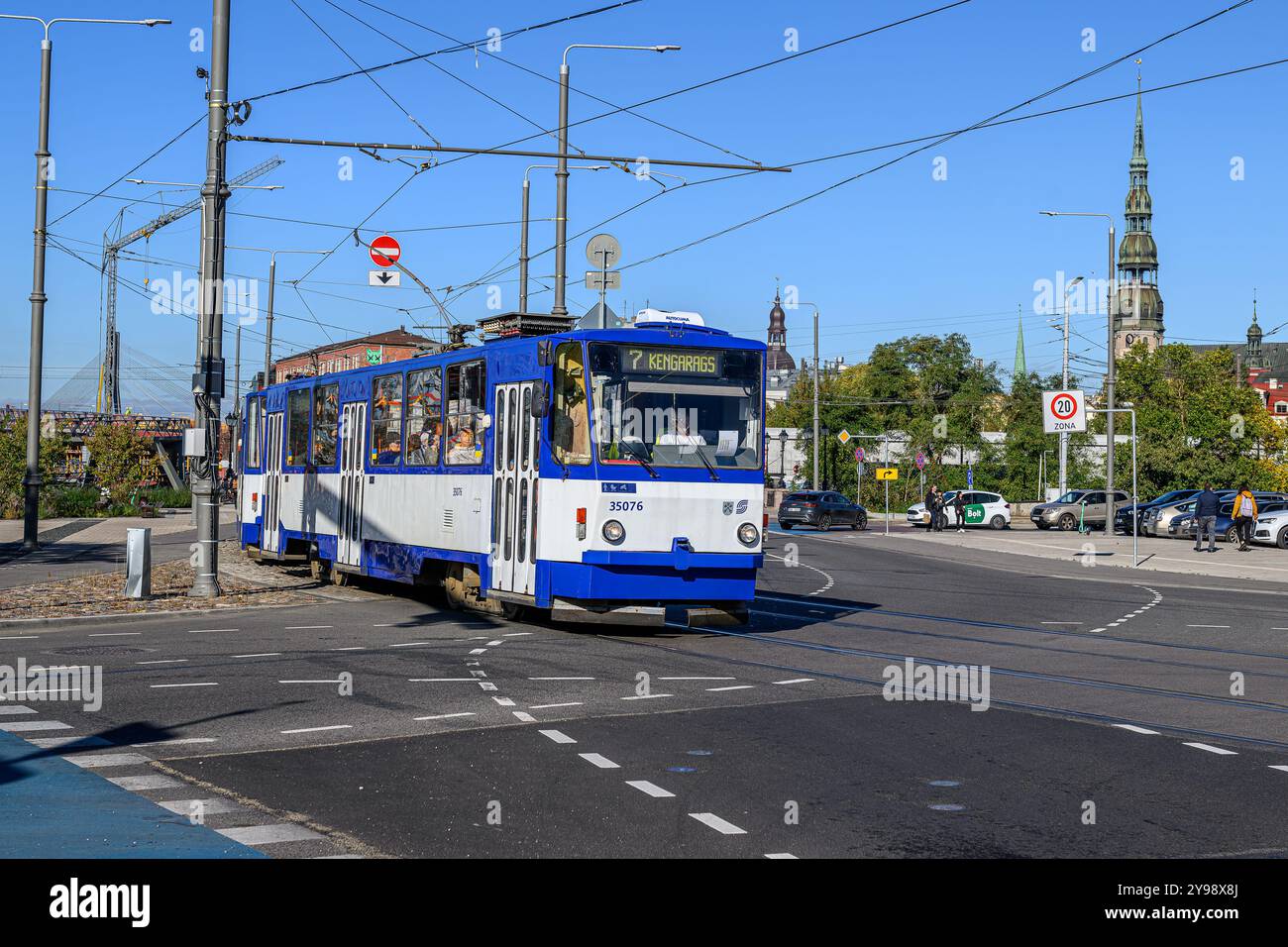 Riga Tram, Rīgas Satiksme Stockfoto