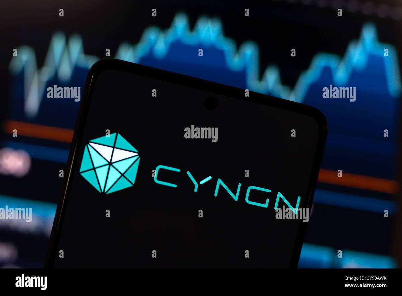 September 2024, Paraguay. In dieser Abbildung wird das Logo von Cyngn Inc. Auf einem Smartphone-Bildschirm angezeigt Stockfoto