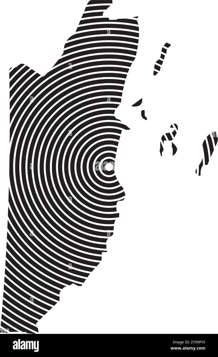 Belize Map Illustration Symbol Element Design Stock Vektor