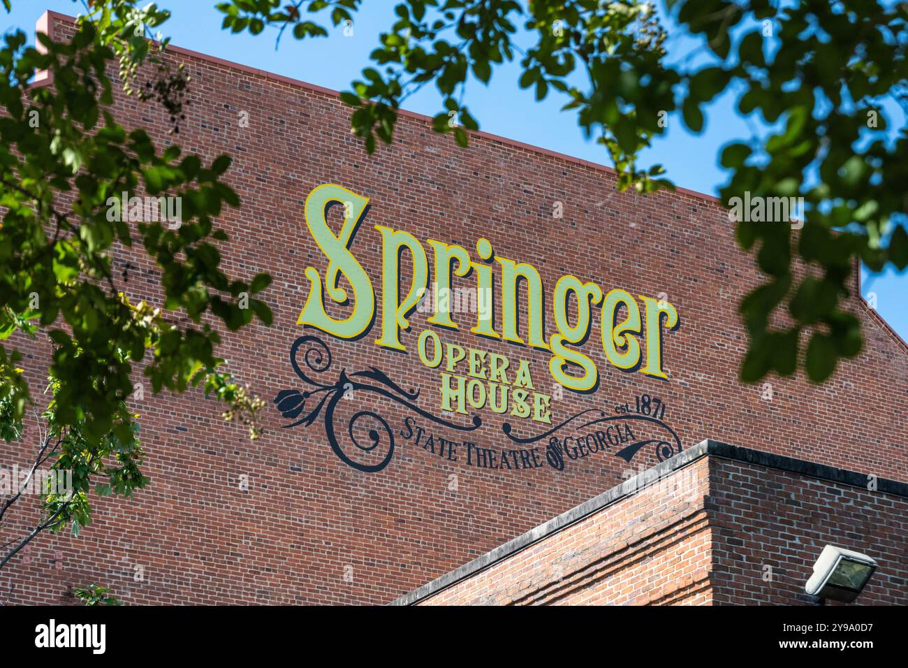 Das Springer Opera House ist ein historisches Theater in Uptown Columbus, Georgia, das am 21. Februar 1871 eröffnet wurde. (USA) Stockfoto