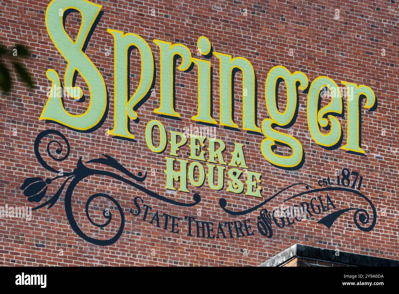 Das Springer Opera House ist ein historisches Theater in Uptown Columbus, Georgia, das am 21. Februar 1871 eröffnet wurde. (USA) Stockfoto