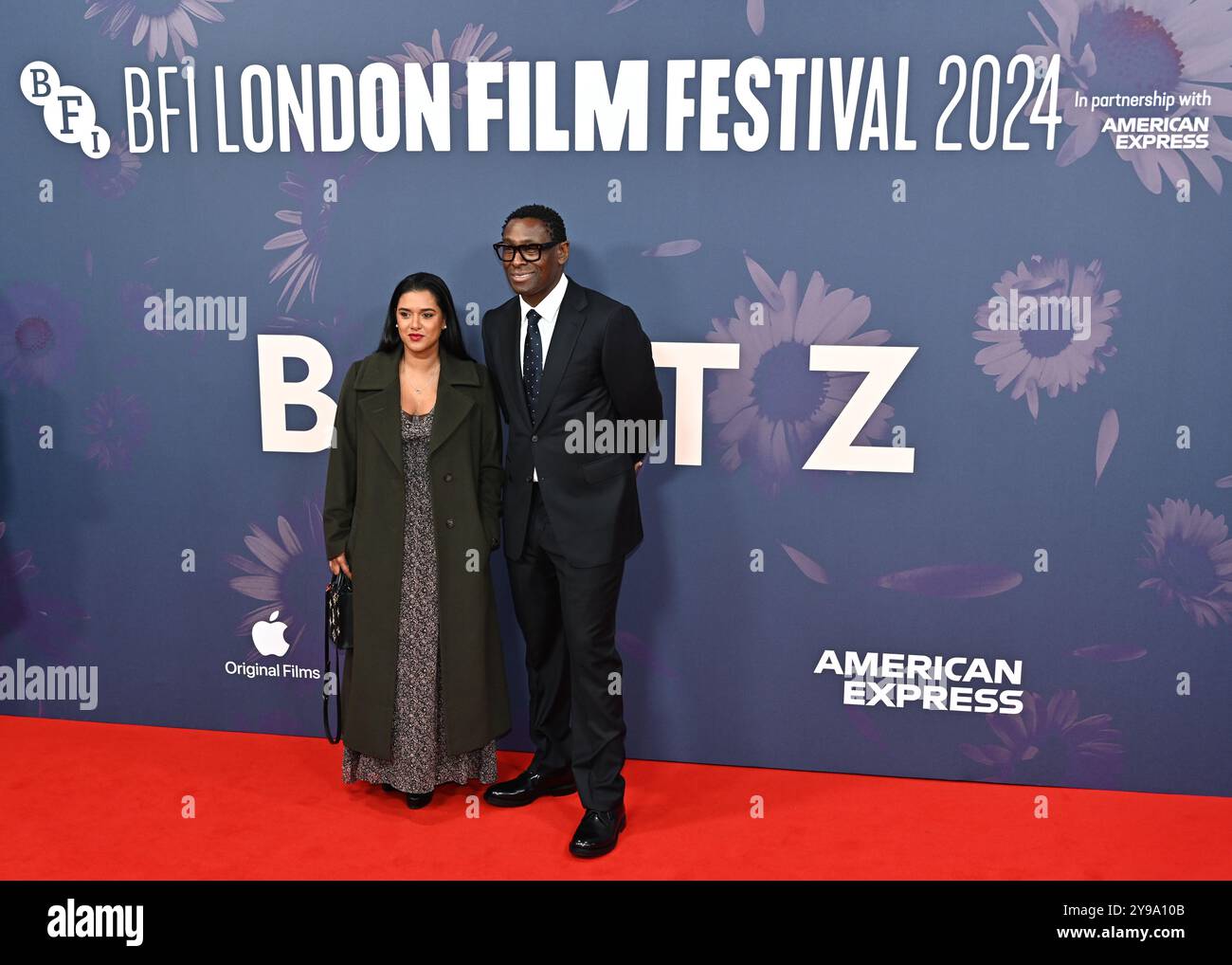 LONDON, GROSSBRITANNIEN. Oktober 2024. Sabina Emrit Harper, David Harewood nimmt an der „Blitz“-Weltpremiere Teil – Opening Night Gala – 68. BFI London Film Festival in London, Großbritannien. (Foto von 李世惠/siehe Li/Picture Capital) Credit: Siehe Li/Picture Capital/Alamy Live News Stockfoto