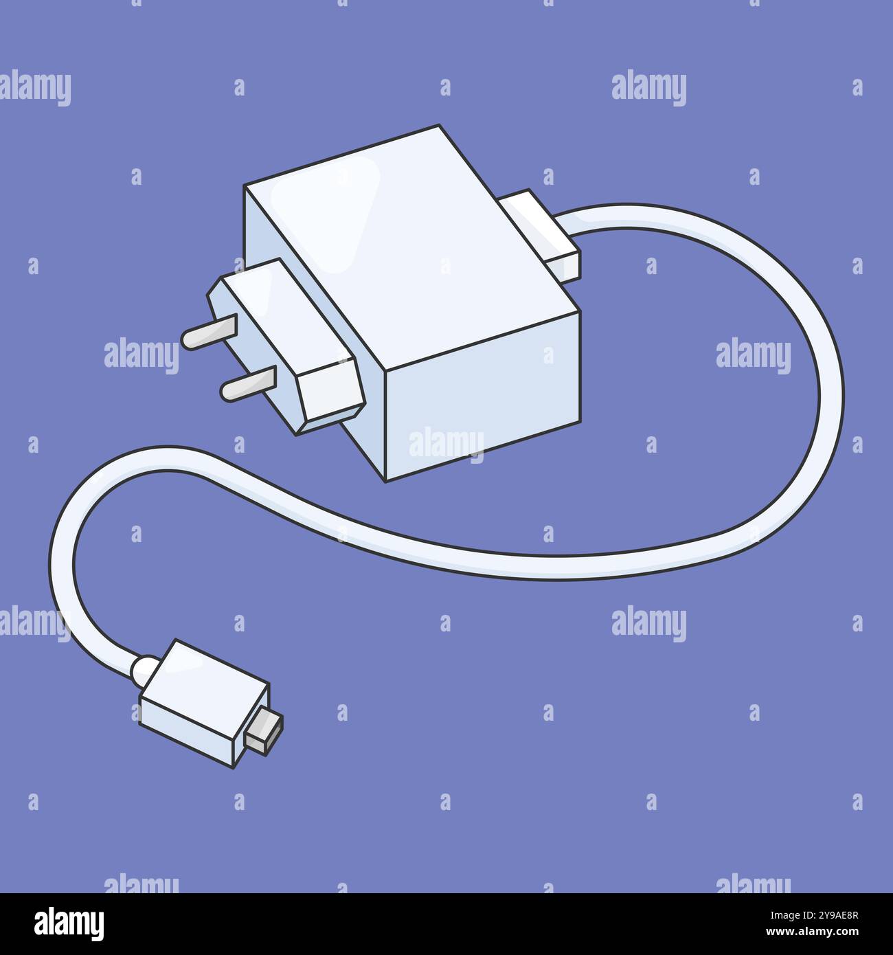 Vektorsymbol für mobiles Ladegerät. Vektor-Illustration für das Ladegerät des Telefons. Mobiles Ladegerät Stock Vektor