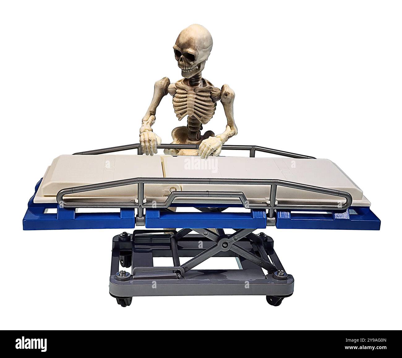 Krankenhausbett zum Transport und zur Behandlung von Patienten Stockfoto