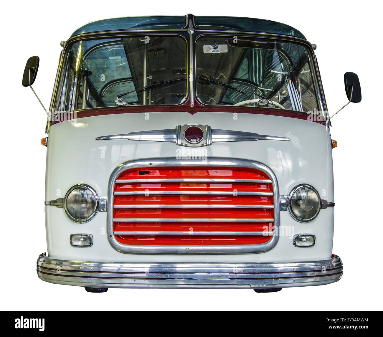 Eine Isolation eines Retro-Oldtimer-Busses Stockfoto