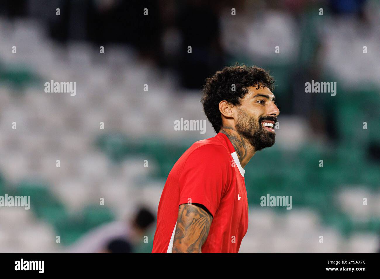 Sevilla, Spanien. September 2024. Samuel Costa (RCD Mallorca) wurde während des LaLiga EASPORTS Spiels zwischen Real Betis Balompie und RCD Mallorca im Estadio Benito Villamarin gesehen. Endergebnis; Real Betis 1:2 Mallorca. (Foto: Maciej Rogowski/SOPA Images/SIPA USA) Credit: SIPA USA/Alamy Live News Stockfoto