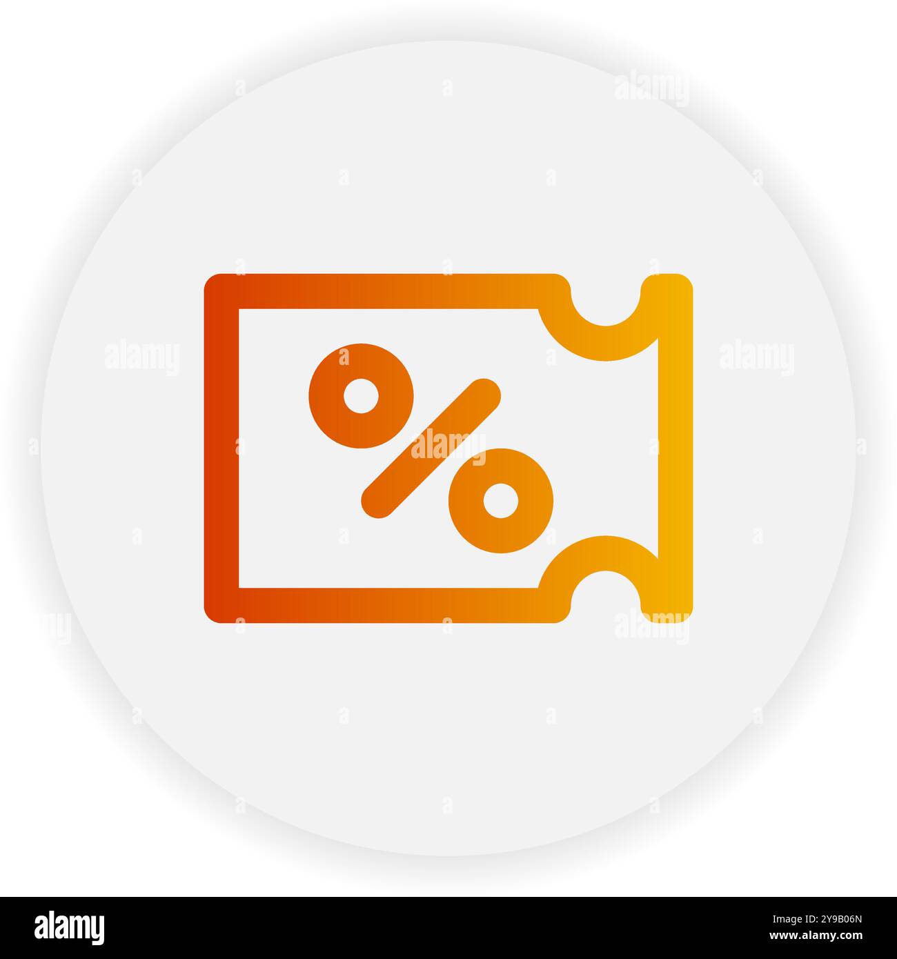 Symbol für Coupon-Ticket-Übersicht. Mit Farbverlaufsfarbe für E-Commerce-, Geschäfts- und Schnittstellensymbole Stock Vektor