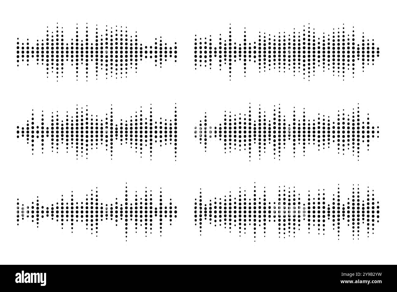 Soundwave Line Art für Musik-Apps und Websites Stock Vektor
