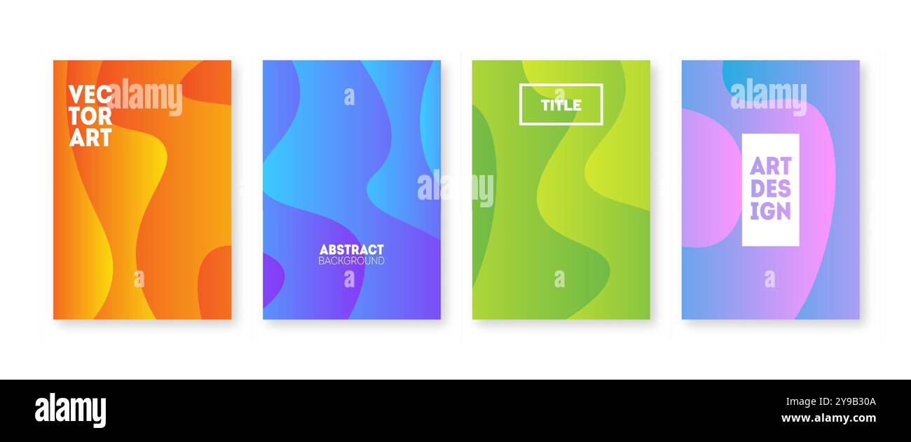 Design-Set mit minimalen Abdeckungen. Stock Vektor