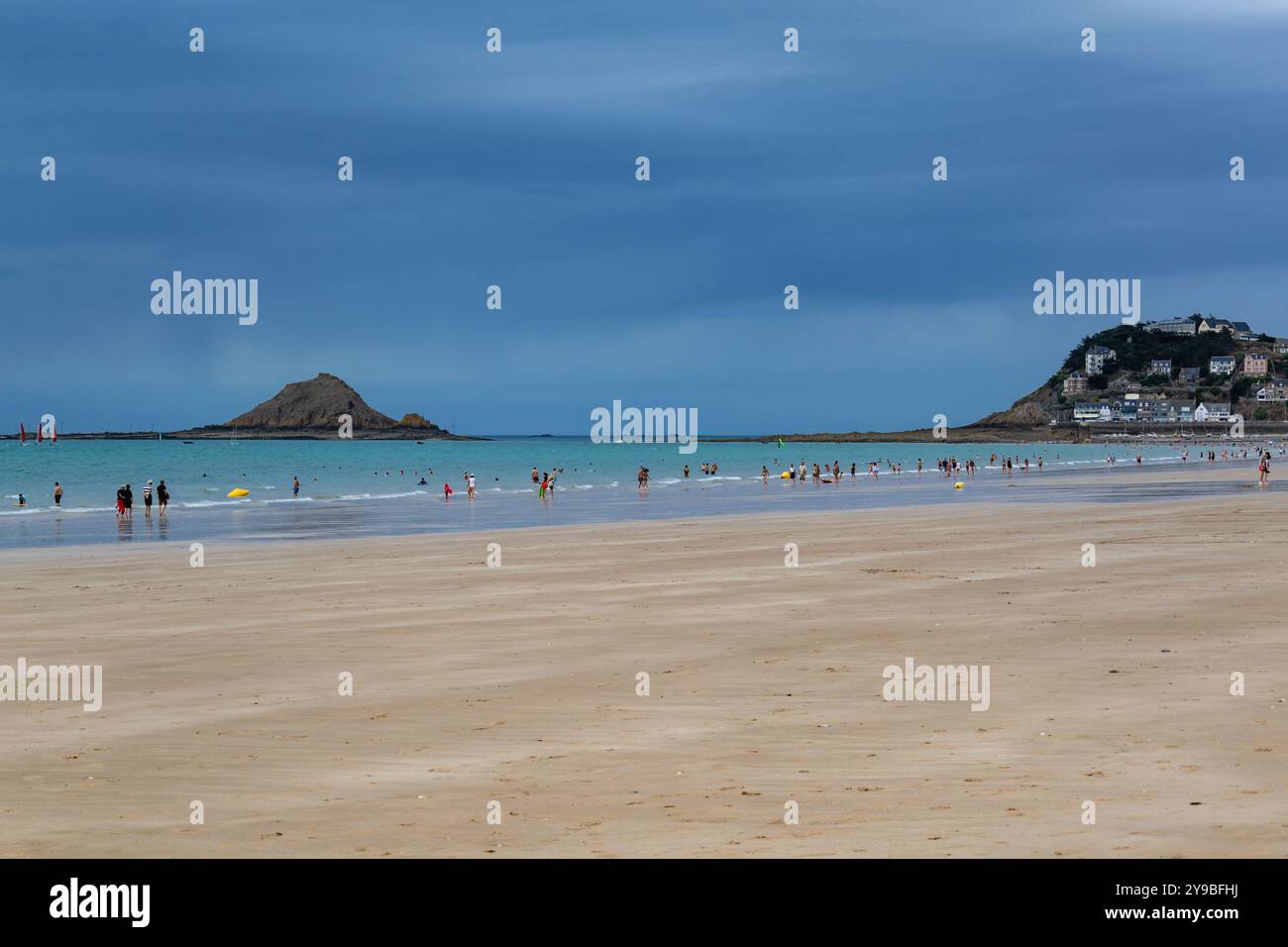 Pleneuf val andre Beach, Armor Coast, Bretagne in Frankreich Stockfoto