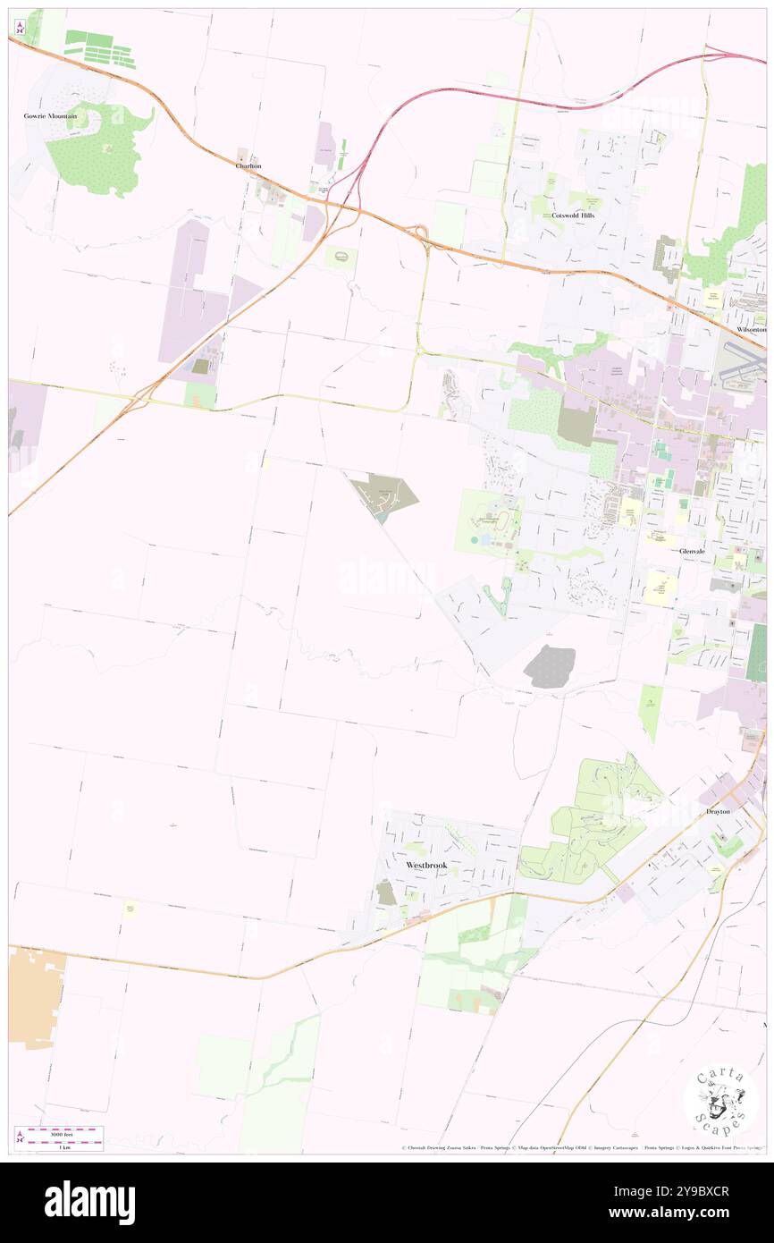 Craigmore, Toowoomba, AU, Australien, Queensland, s 27 34' 6'', N 151 52' 1'', Karte, Cartascapes Map, veröffentlicht 2024. Erkunden Sie Cartascapes, eine Karte, die die vielfältigen Landschaften, Kulturen und Ökosysteme der Erde enthüllt. Reisen Sie durch Zeit und Raum und entdecken Sie die Verflechtungen der Vergangenheit, Gegenwart und Zukunft unseres Planeten. Stockfoto