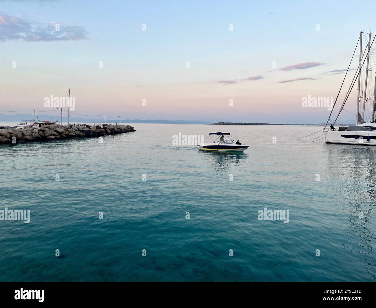 Griechische Insel - Smartphone-aufgenommenes Stockfoto