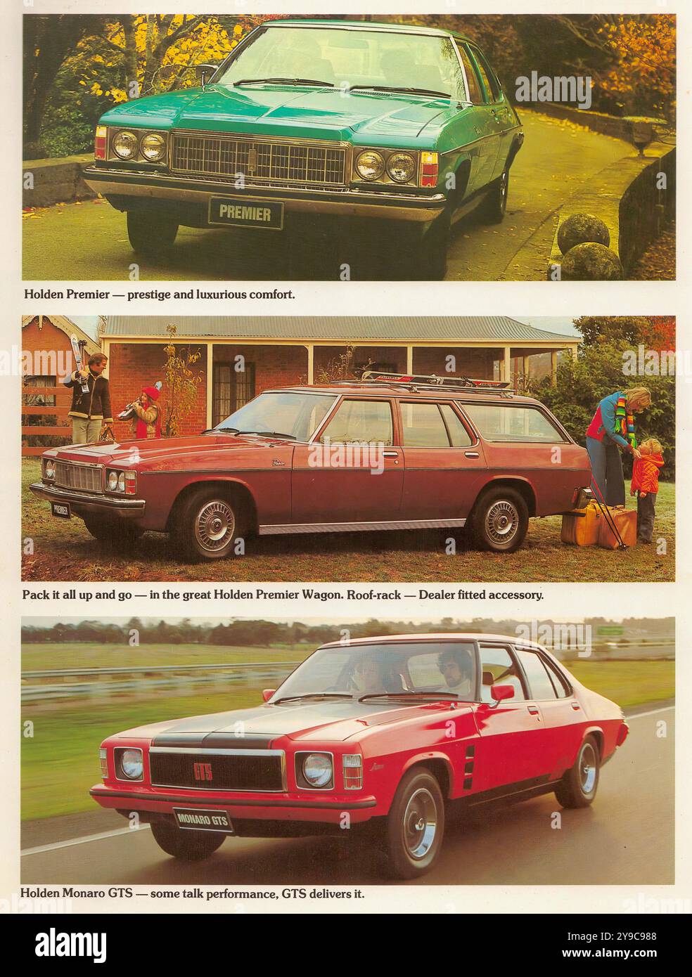 Holden in der Mitte der 70er Jahre - Oldtimer-Werbung Stockfoto