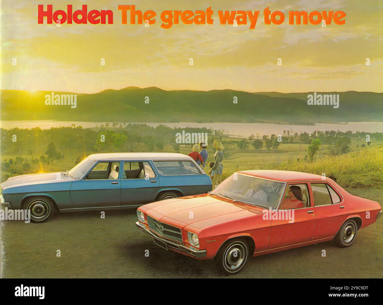 HQ Holden Kingswood, Mitte der 70er Jahre, 50 Jahre jetzt - Oldtimer-Werbung Stockfoto