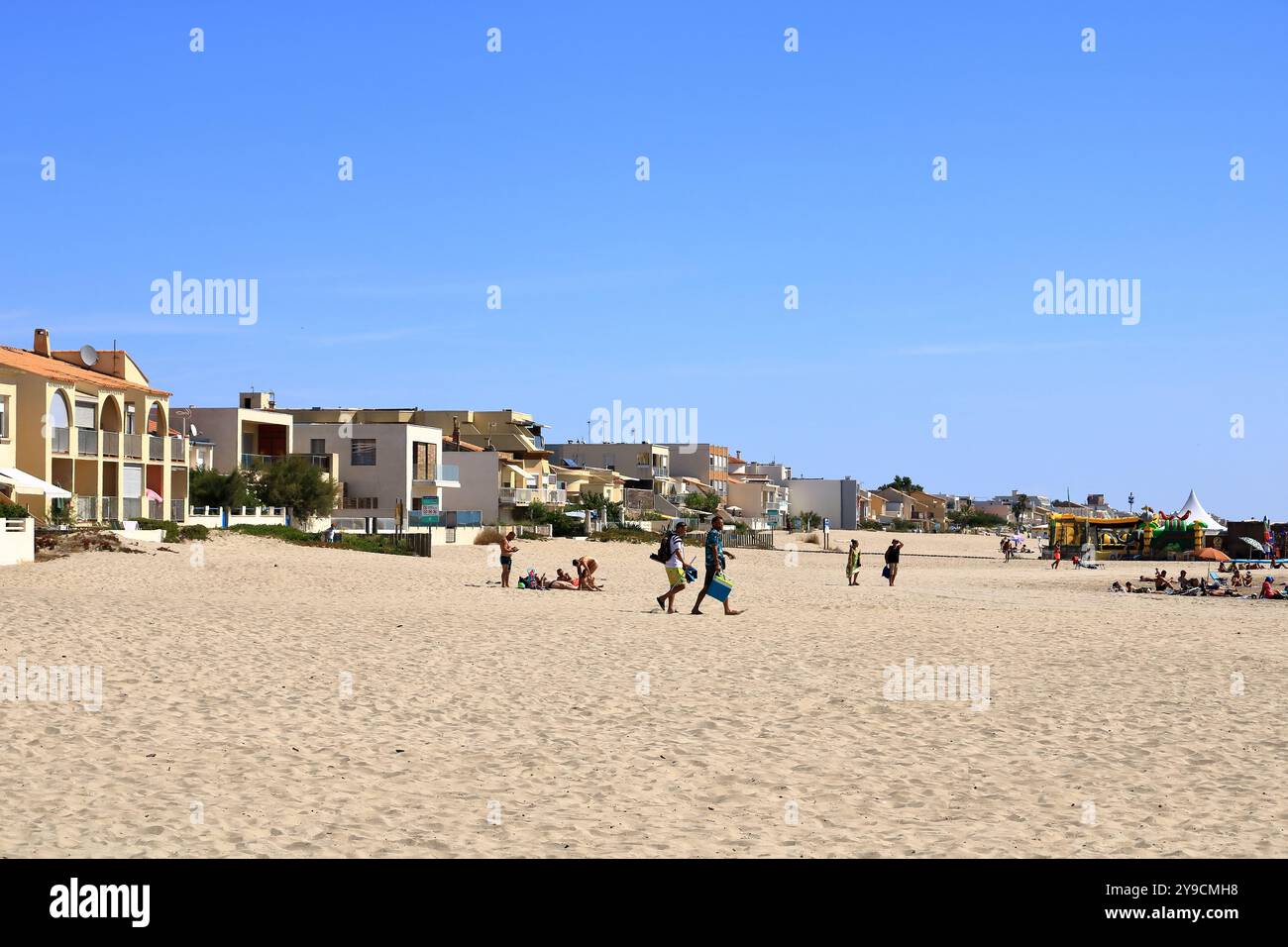 Carnon, Palavas-les-Flots, Montpellier in Frankreich - 25. August 2024: Carnon Plage, ein Badeort im Süden von Montpellier Stockfoto