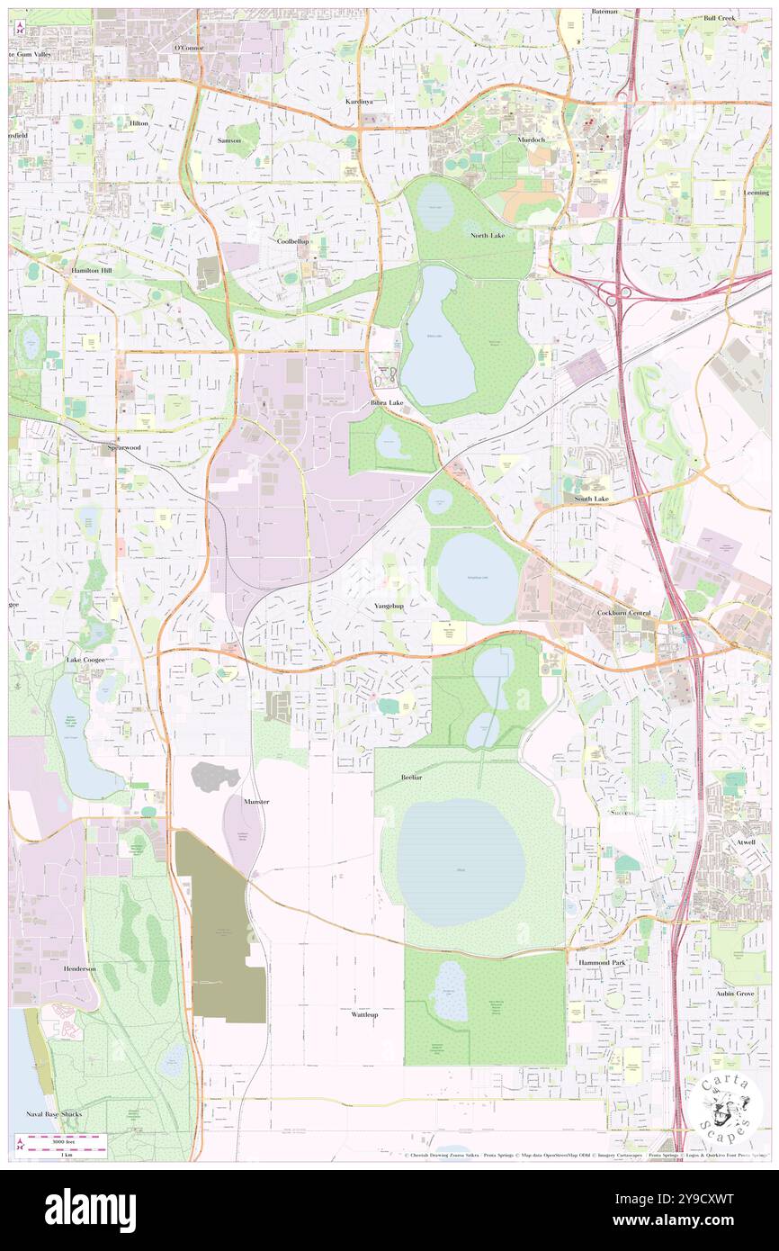 Yangebup Primary School, City of Cockburn, AU, Australien, Western Australia, s 32 7' 10'', N 115 49' 8'', Karte, Cartascapes Map, veröffentlicht 2024. Erkunden Sie Cartascapes, eine Karte, die die vielfältigen Landschaften, Kulturen und Ökosysteme der Erde enthüllt. Reisen Sie durch Zeit und Raum und entdecken Sie die Verflechtungen der Vergangenheit, Gegenwart und Zukunft unseres Planeten. Stockfoto