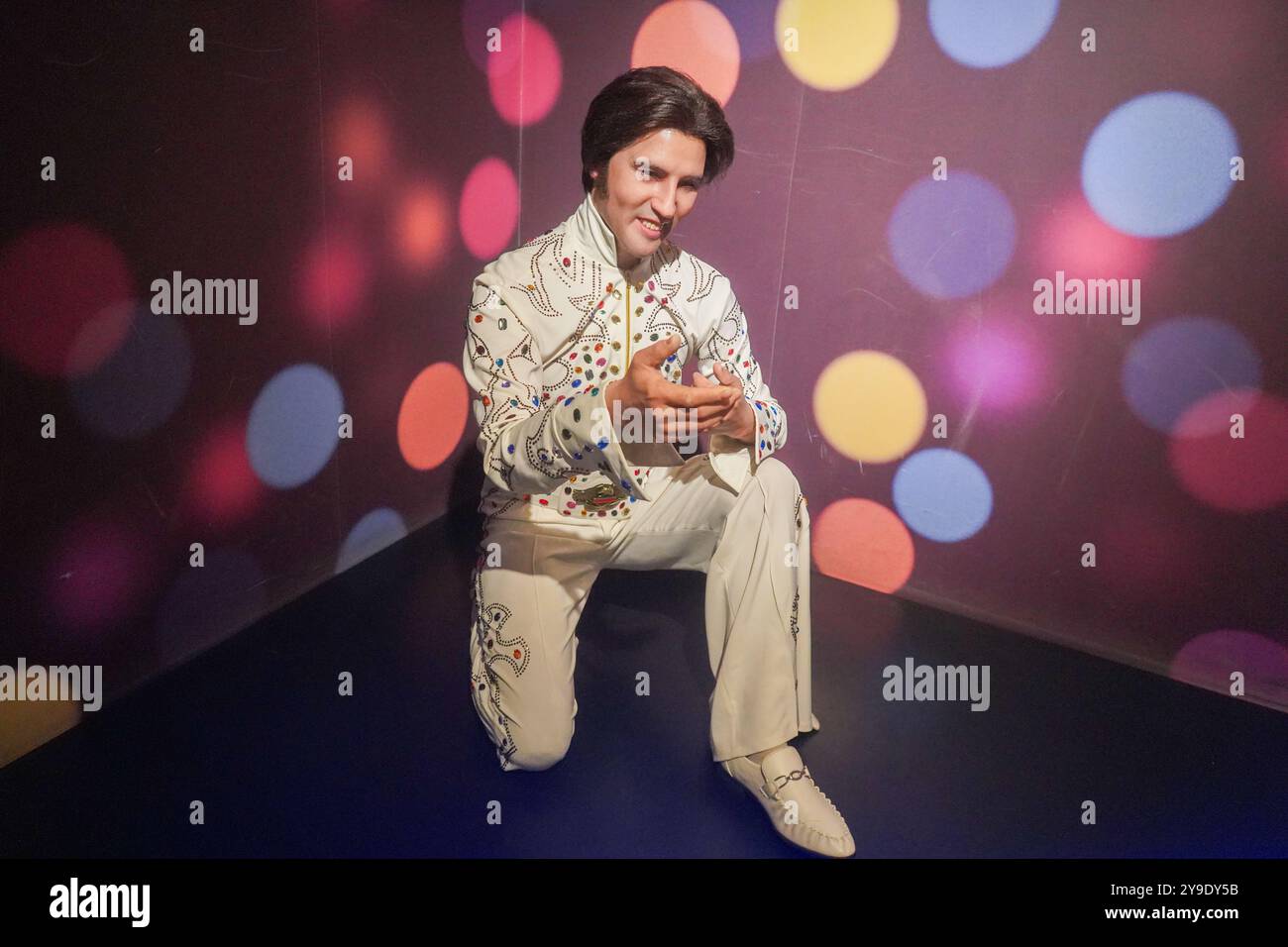 Wachsfigur von Elvis Presley, Polonia Wachsmuseum, Krakau, Polen Stockfoto