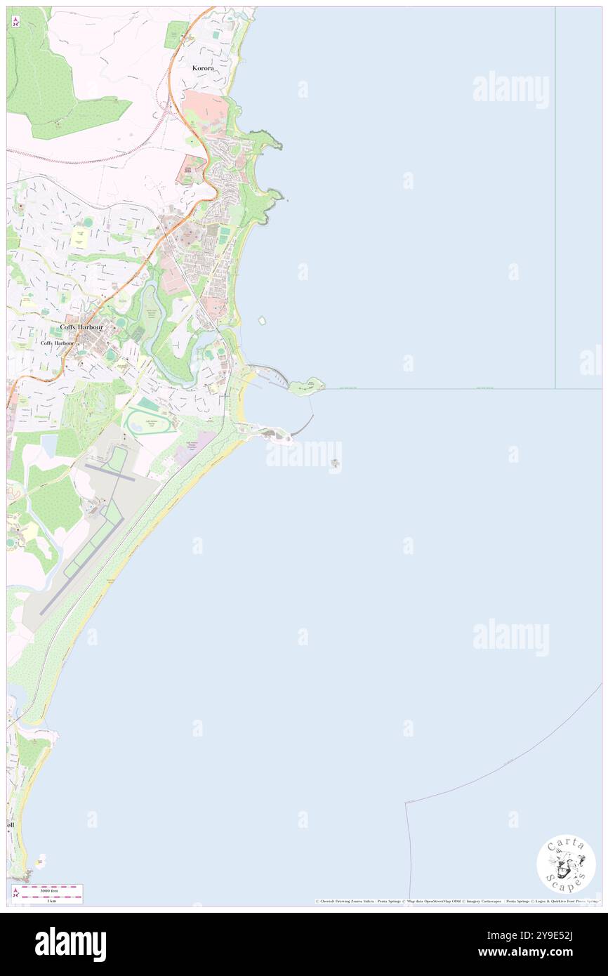 Muttonbird Island Wildlife Refuge, , AU, Australien, New South Wales, s 30 18' 54''', N 153 9' 4''', Karte, Cartascapes Map, veröffentlicht 2024. Erkunden Sie Cartascapes, eine Karte, die die vielfältigen Landschaften, Kulturen und Ökosysteme der Erde enthüllt. Reisen Sie durch Zeit und Raum und entdecken Sie die Verflechtungen der Vergangenheit, Gegenwart und Zukunft unseres Planeten. Stockfoto