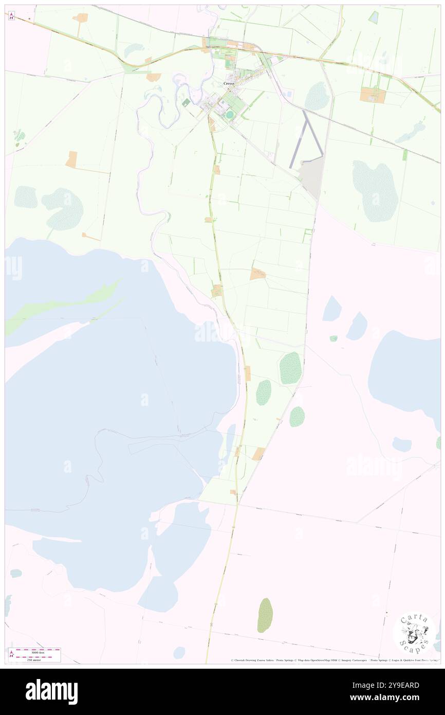 Woady Yaloak River, , AU, Australien, Victoria, s 38 4' 33''', N 143 37' 55'', Karte, Cartascapes Map, veröffentlicht 2024. Erkunden Sie Cartascapes, eine Karte, die die vielfältigen Landschaften, Kulturen und Ökosysteme der Erde enthüllt. Reisen Sie durch Zeit und Raum und entdecken Sie die Verflechtungen der Vergangenheit, Gegenwart und Zukunft unseres Planeten. Stockfoto