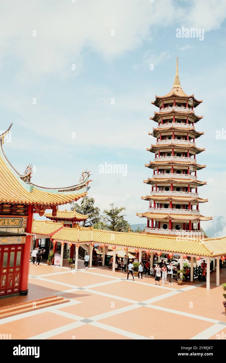 Pagode im Chin Swee Caves Tempel in Genting Highlands Malaysia Stockfoto