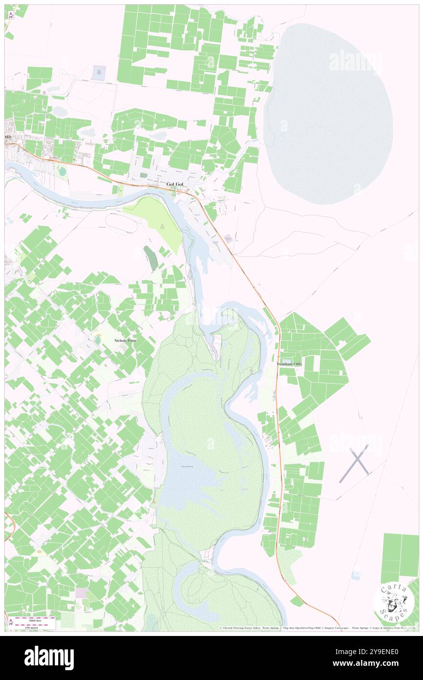 Bruces Bend, AU, Australien, New South Wales, s 34 12' 20'', N 142 13' 56'', Karte, Cartascapes Map, veröffentlicht 2024. Erkunden Sie Cartascapes, eine Karte, die die vielfältigen Landschaften, Kulturen und Ökosysteme der Erde enthüllt. Reisen Sie durch Zeit und Raum und entdecken Sie die Verflechtungen der Vergangenheit, Gegenwart und Zukunft unseres Planeten. Stockfoto