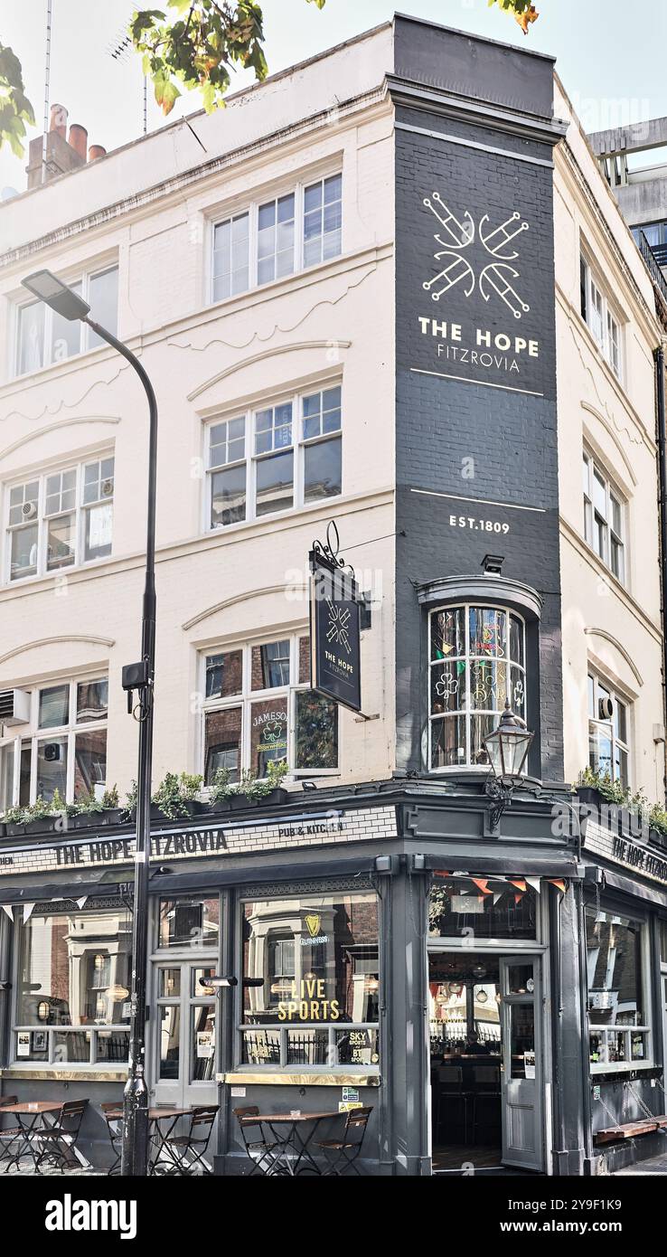 Hope Pub und Küche, Fitzrovia, London, England. Stockfoto