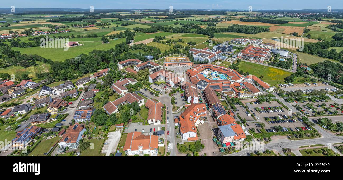 Ausblick auf das Kurzentrum von Bad Gögging in Niederbayern der Kurort Bad Gögging bei Neustadt an der Donau von oben Neustadt an der Donau Bad Göggin Stockfoto