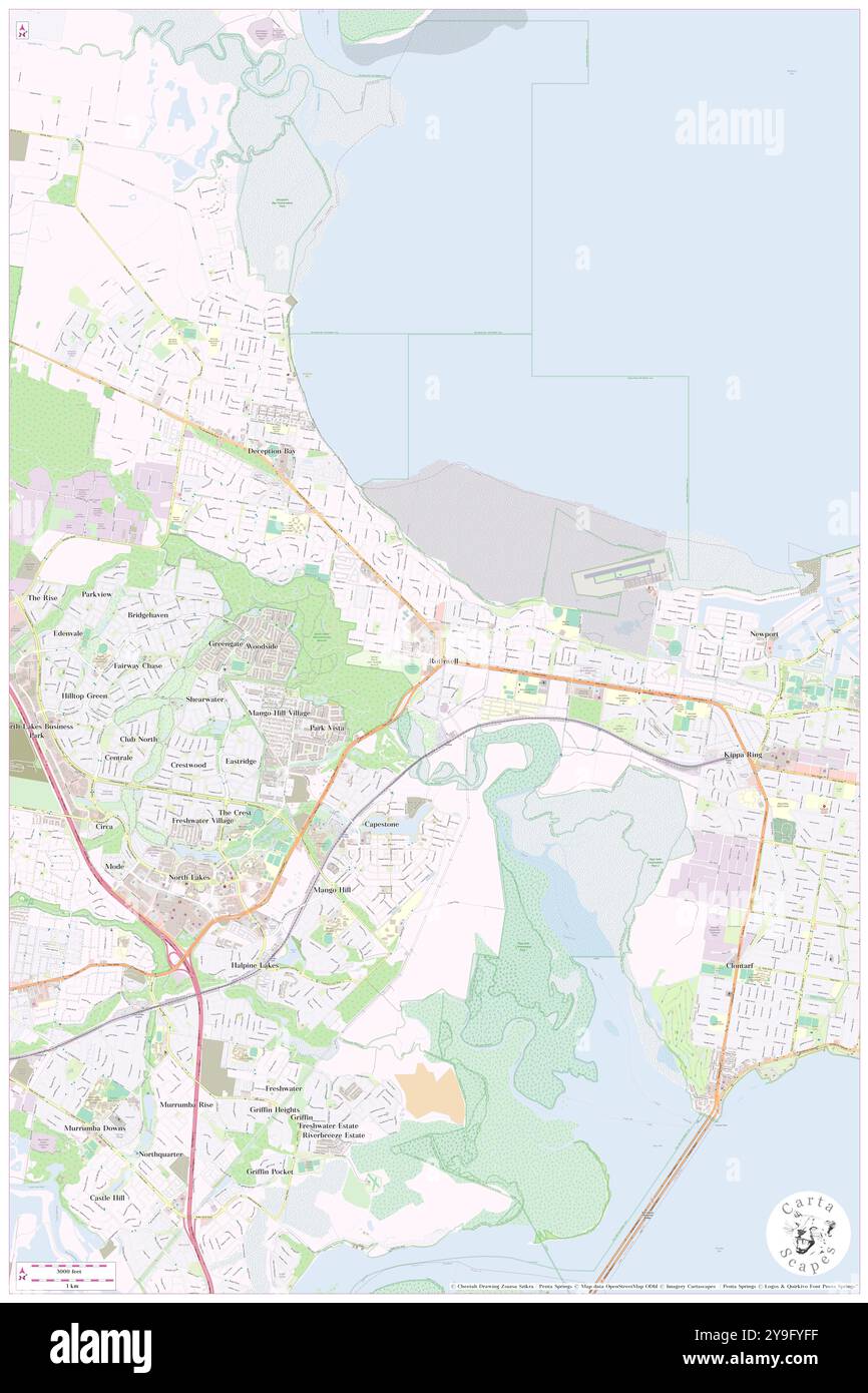 Rothwell, Moreton Bay, AU, Australien, Queensland, s 27 12' 51'', N 153 2' 48'', Karte, Cartascapes Map, veröffentlicht 2024. Erkunden Sie Cartascapes, eine Karte, die die vielfältigen Landschaften, Kulturen und Ökosysteme der Erde enthüllt. Reisen Sie durch Zeit und Raum und entdecken Sie die Verflechtungen der Vergangenheit, Gegenwart und Zukunft unseres Planeten. Stockfoto