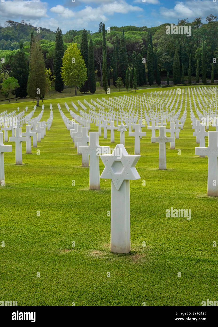 Amerikanischer Friedhof und Gedenkstätte in Florenz Stockfoto