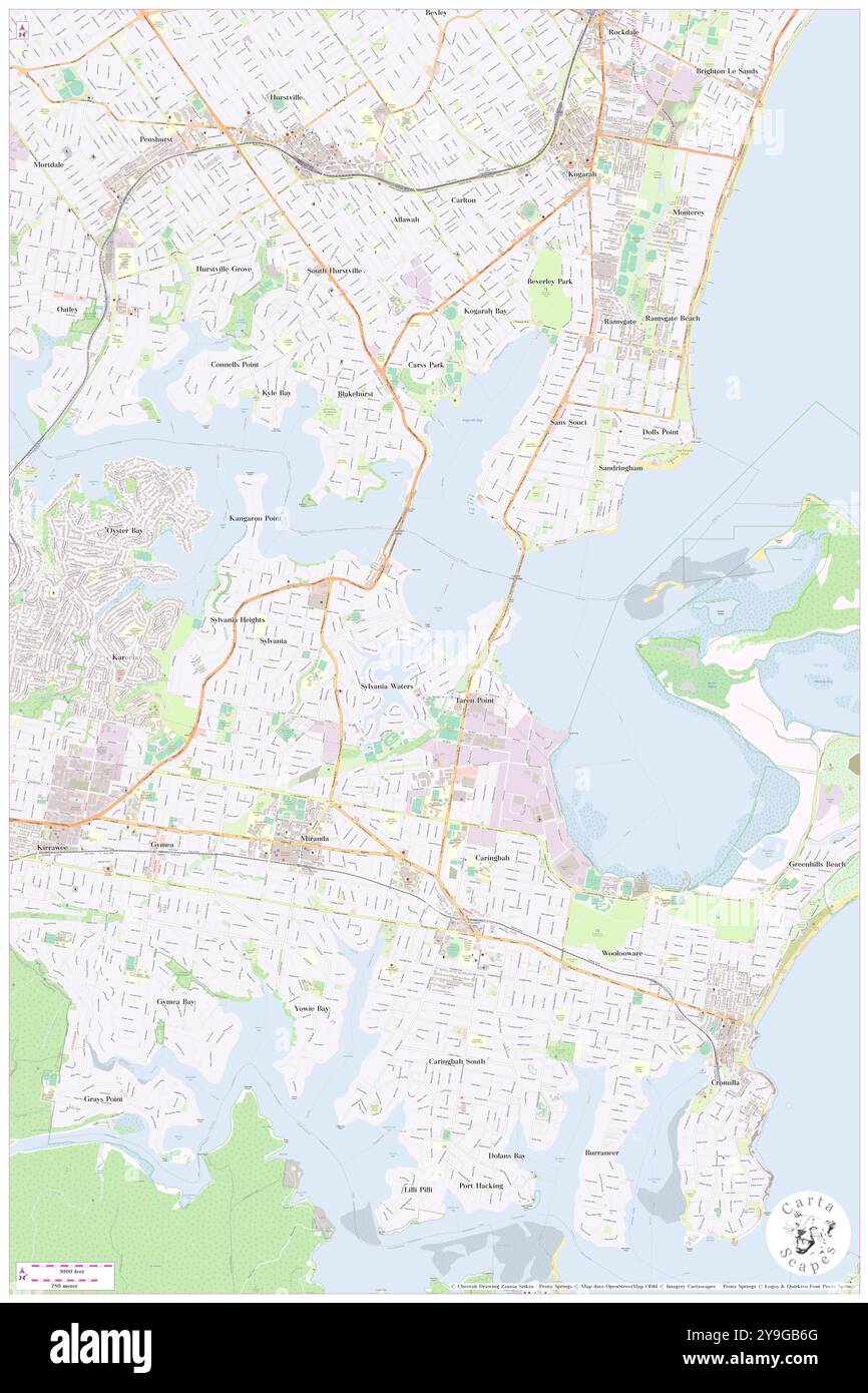 Canberra Road Reserve, AU, Australien, New South Wales, s 34 0' 54''', N 151 7' 4''', Karte, Karte, Kartenausgabe 2024. Erkunden Sie Cartascapes, eine Karte, die die vielfältigen Landschaften, Kulturen und Ökosysteme der Erde enthüllt. Reisen Sie durch Zeit und Raum und entdecken Sie die Verflechtungen der Vergangenheit, Gegenwart und Zukunft unseres Planeten. Stockfoto