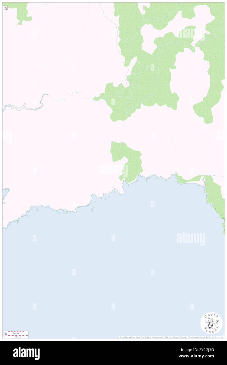 Cowrie Beach, Westküste, AU, Australien, Tasmanien, s 42 58' 11'', N 145 33' 0'', MAP, Cartascapes Map, veröffentlicht 2024. Erkunden Sie Cartascapes, eine Karte, die die vielfältigen Landschaften, Kulturen und Ökosysteme der Erde enthüllt. Reisen Sie durch Zeit und Raum und entdecken Sie die Verflechtungen der Vergangenheit, Gegenwart und Zukunft unseres Planeten. Stockfoto